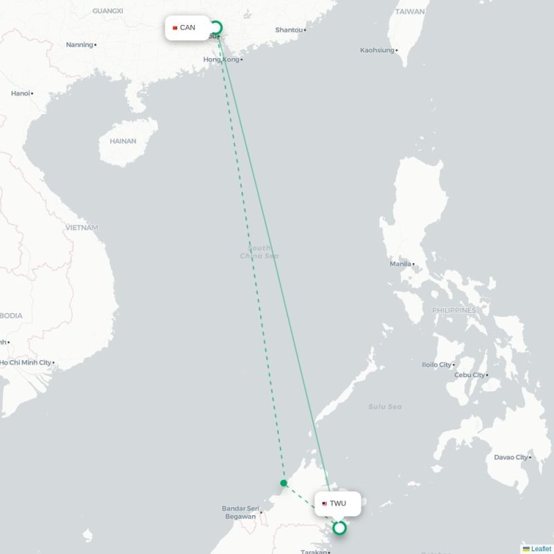 CAN - TWU route map