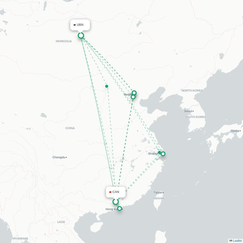 CAN - UBN route map