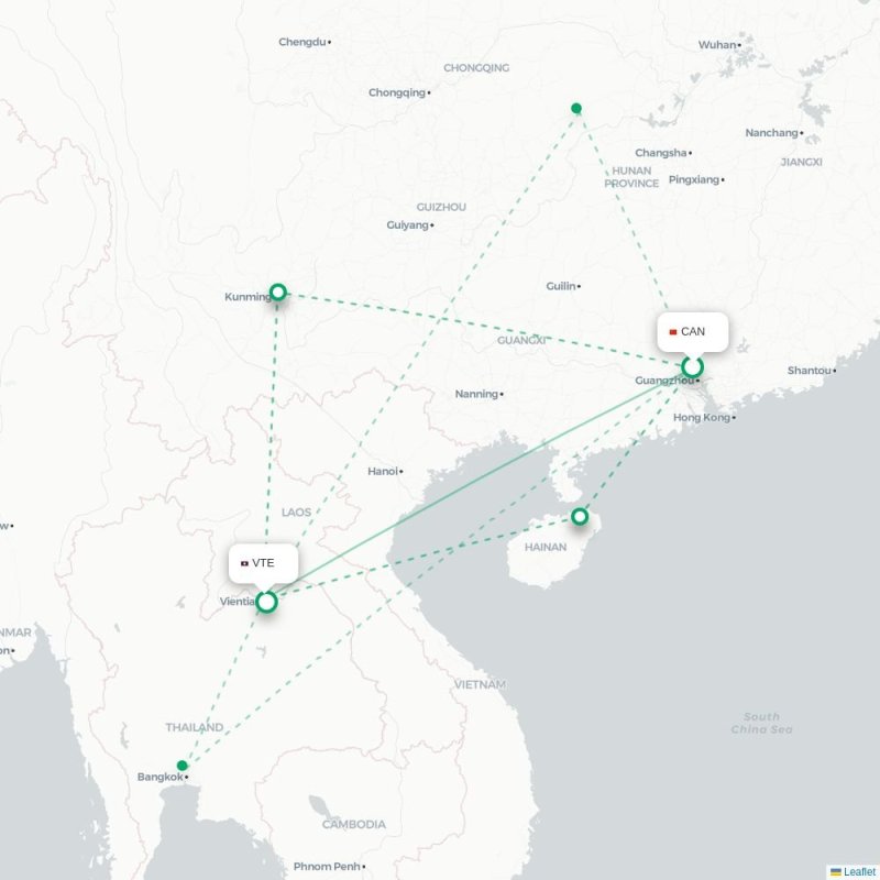 CAN - VTE route map