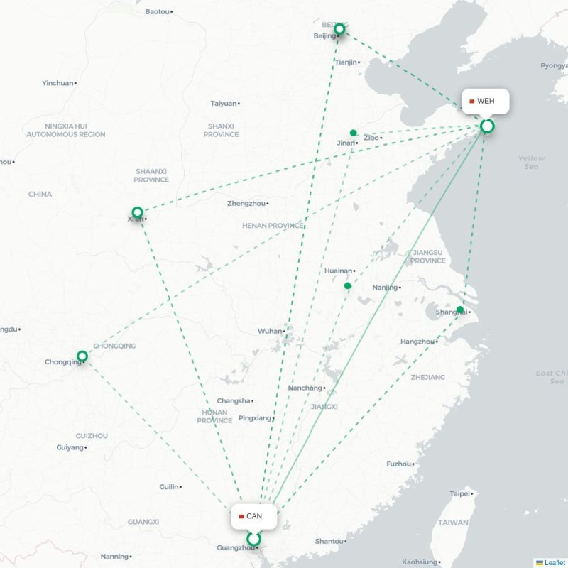 CAN - WEH route map