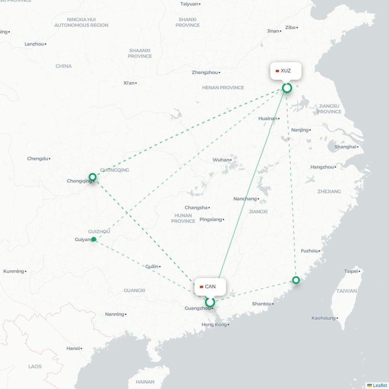 CAN - XUZ route map