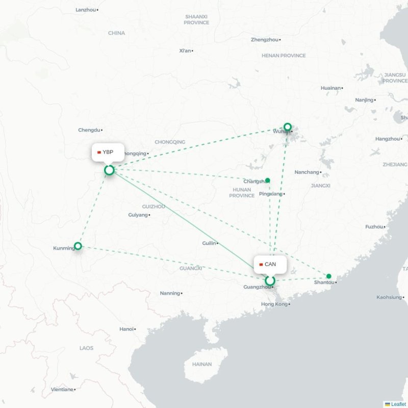 CAN - YBP route map