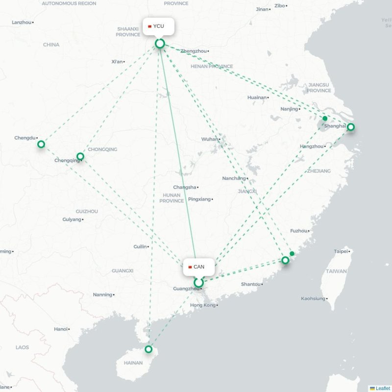 CAN - YCU route map