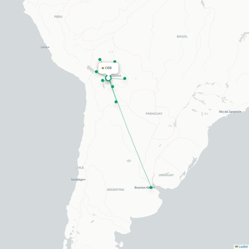 CBB - BYC route map
