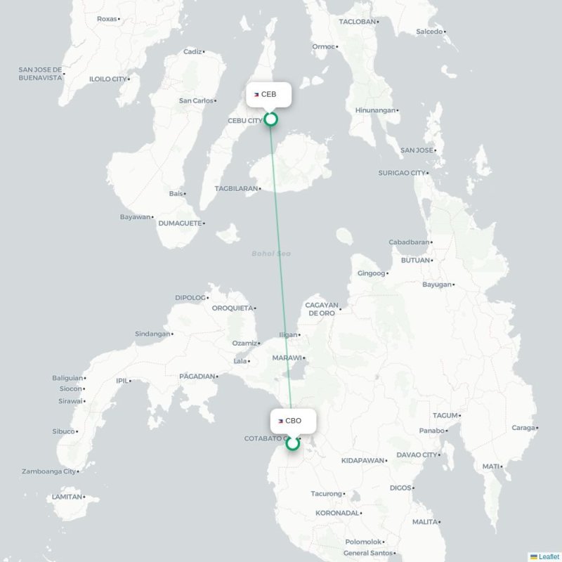 CBO - CEB route map