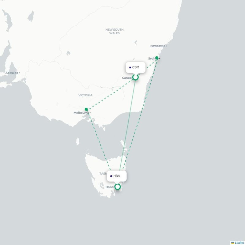 CBR - HBA route map