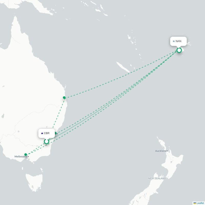 CBR - NAN route map