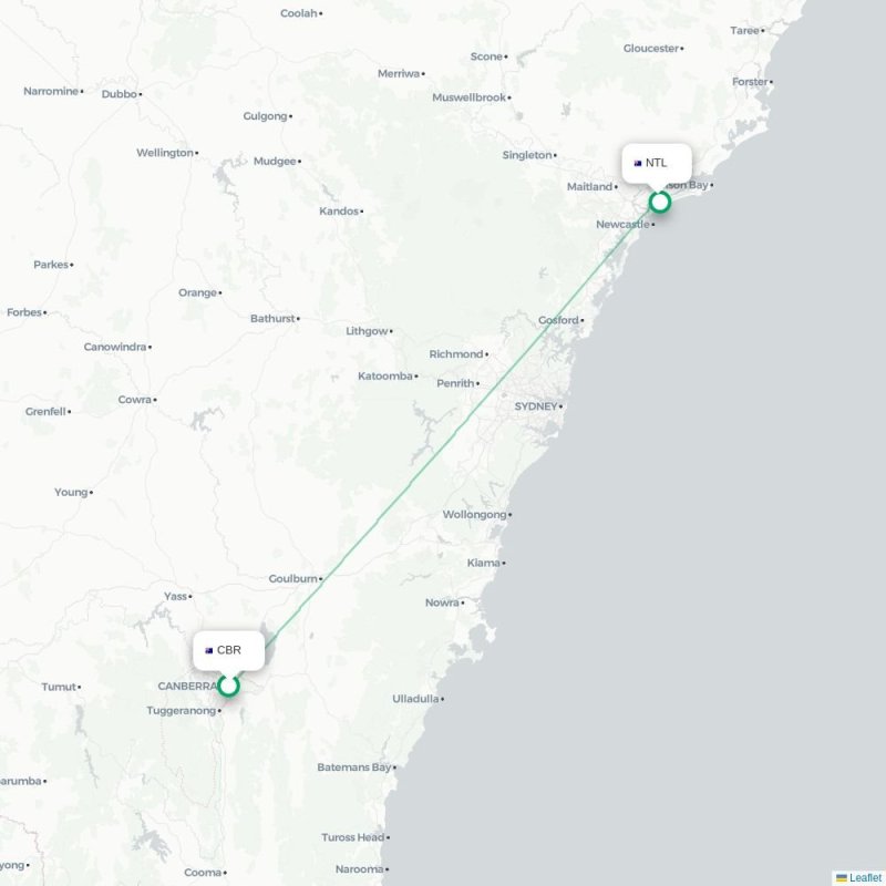 CBR - NTL route map