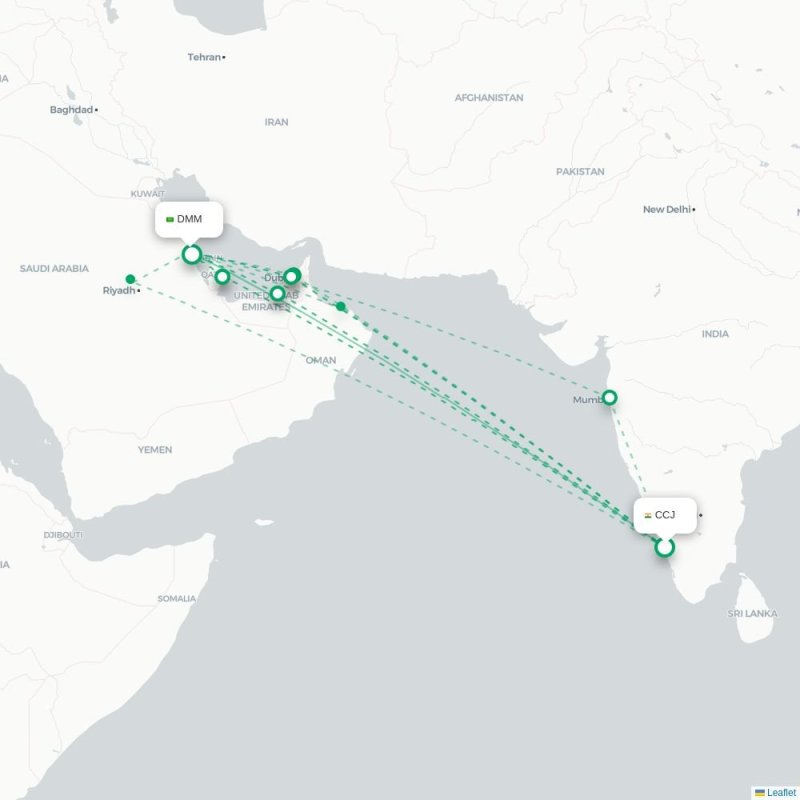 CCJ - DMM route map
