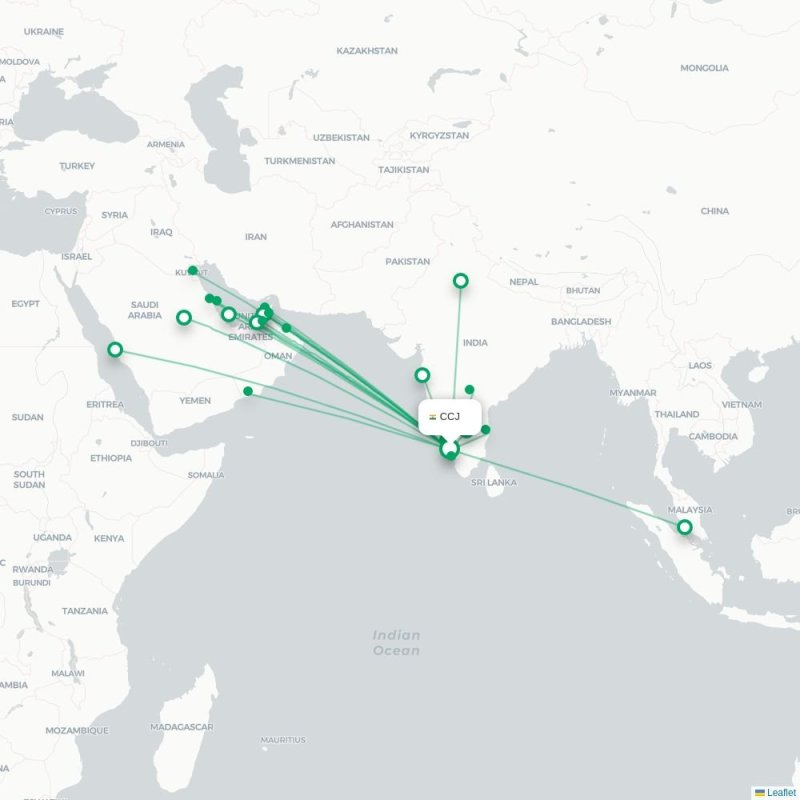CCJ - BOM route map