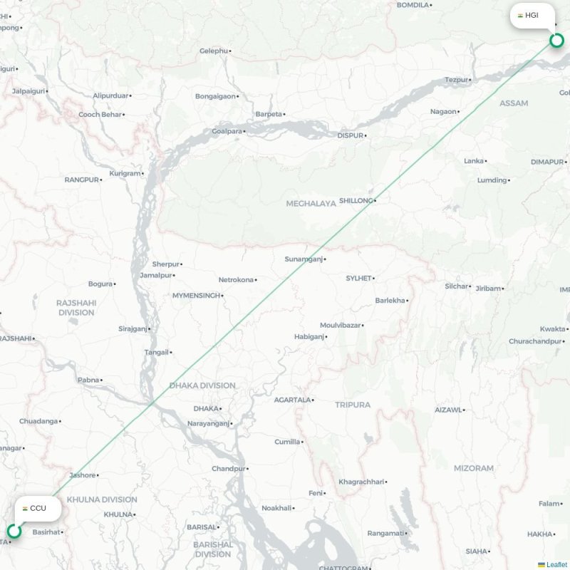 CCU - HGI route map