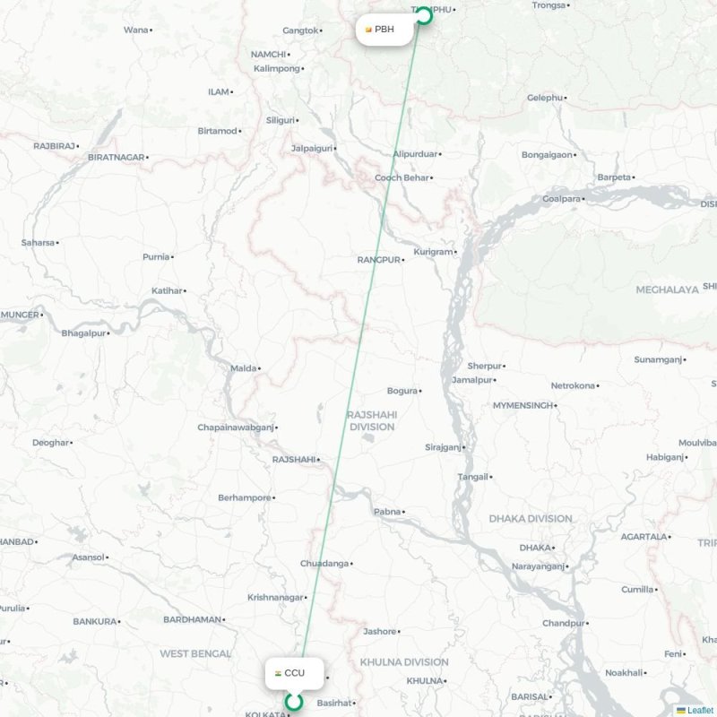 CCU - PBH route map