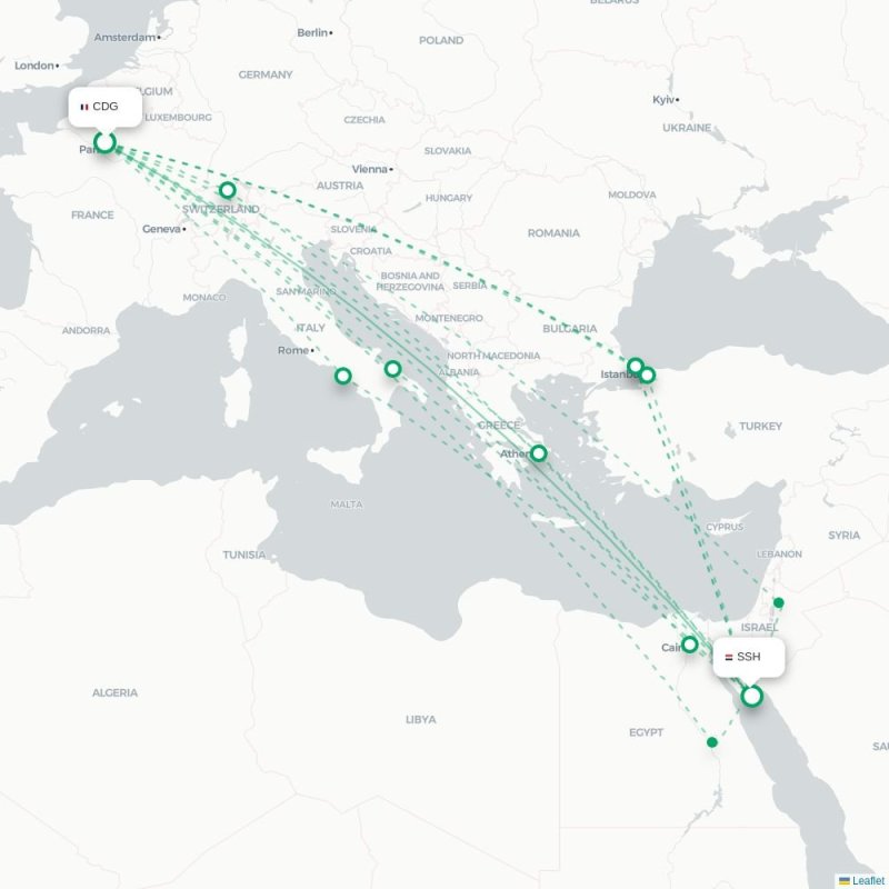 CDG - SSH route map