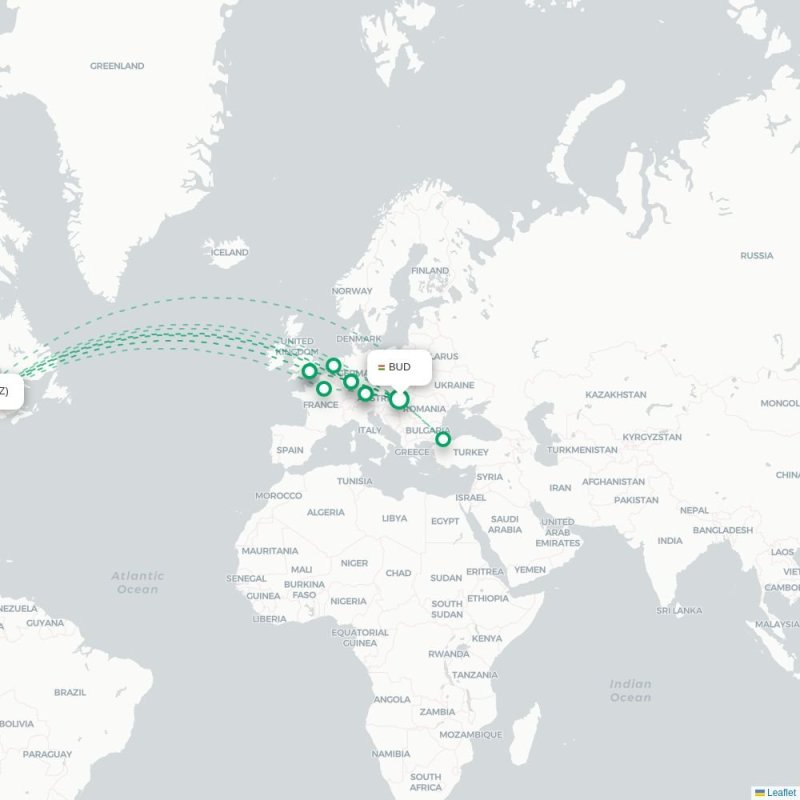 CDG - YYZ route map