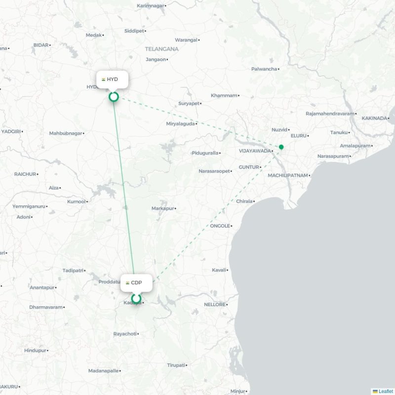 CDP - HYD route map