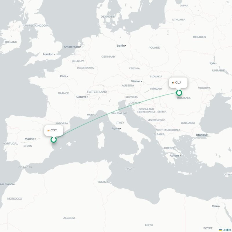 CDT - CLJ route map