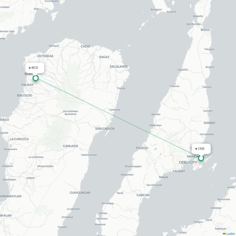 CEB - BCD route map