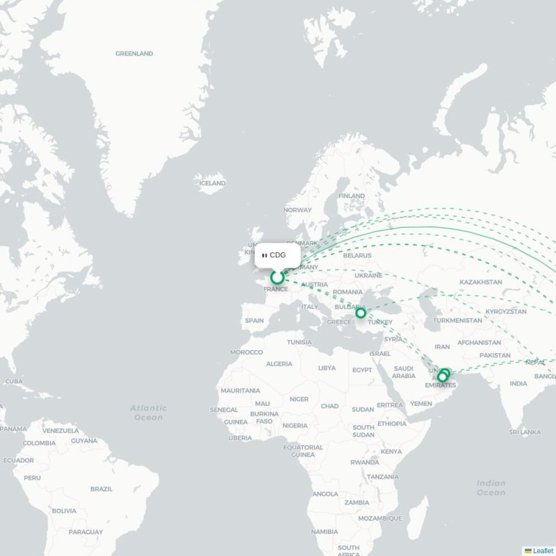 CEB - TPE route map