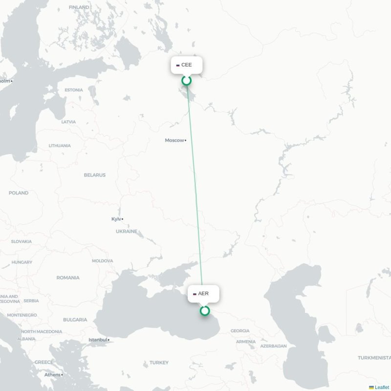 CEE - AER route map