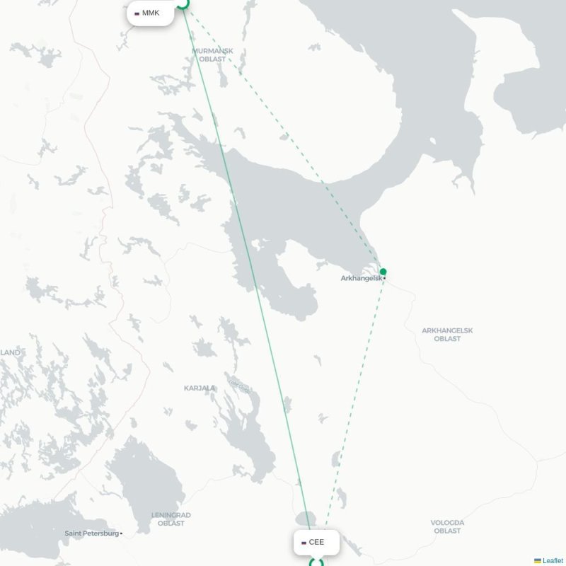 CEE - MMK route map