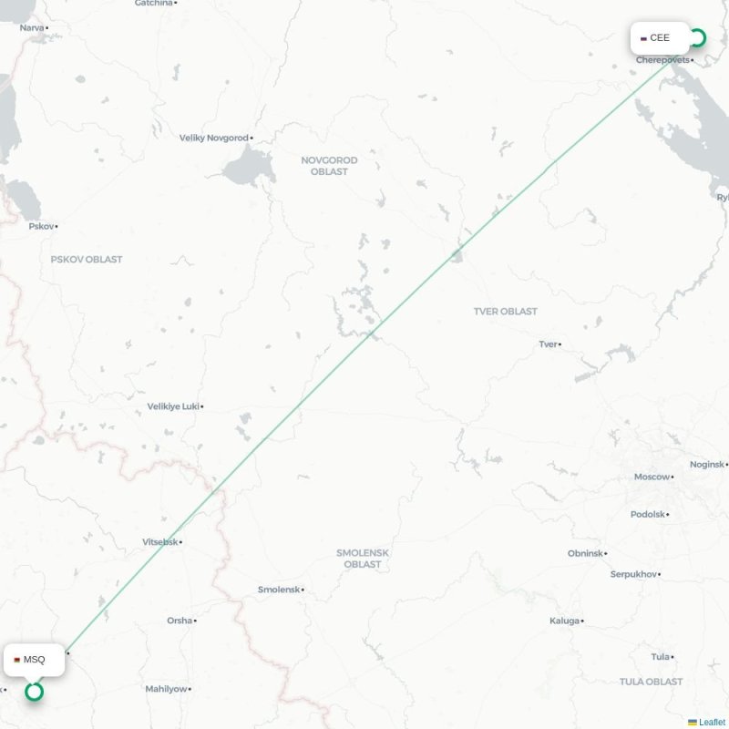 CEE - MSQ route map