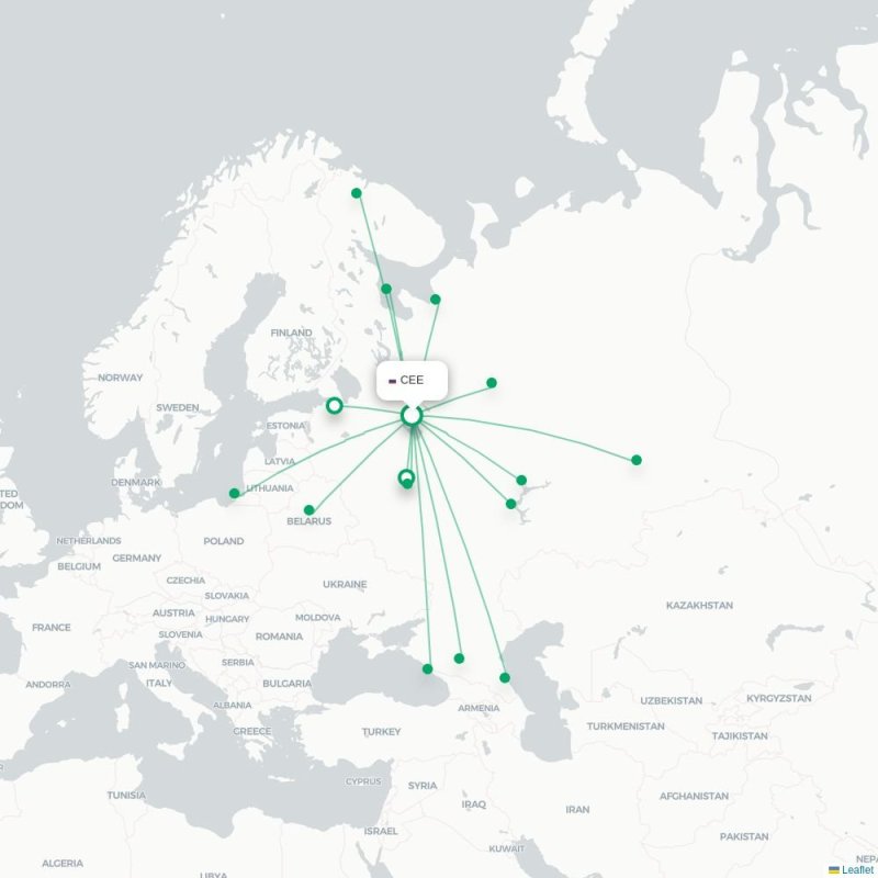 CEE - KLF route map