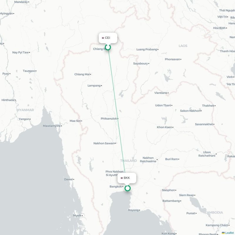 CEI - BKK route map