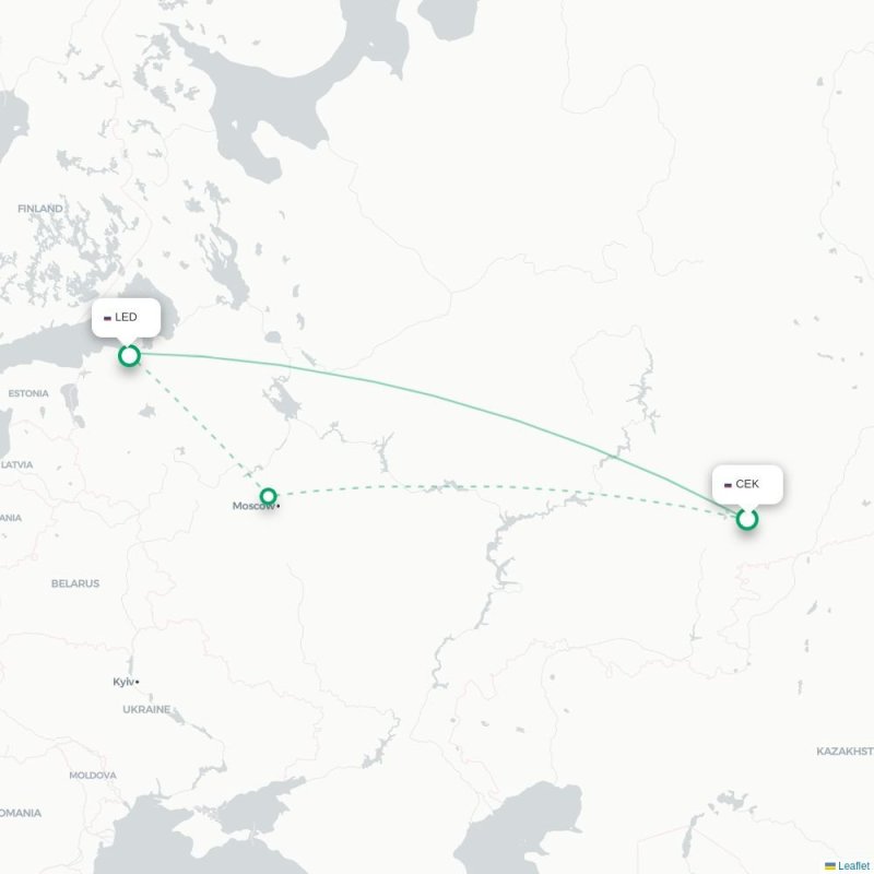 CEK - LED route map