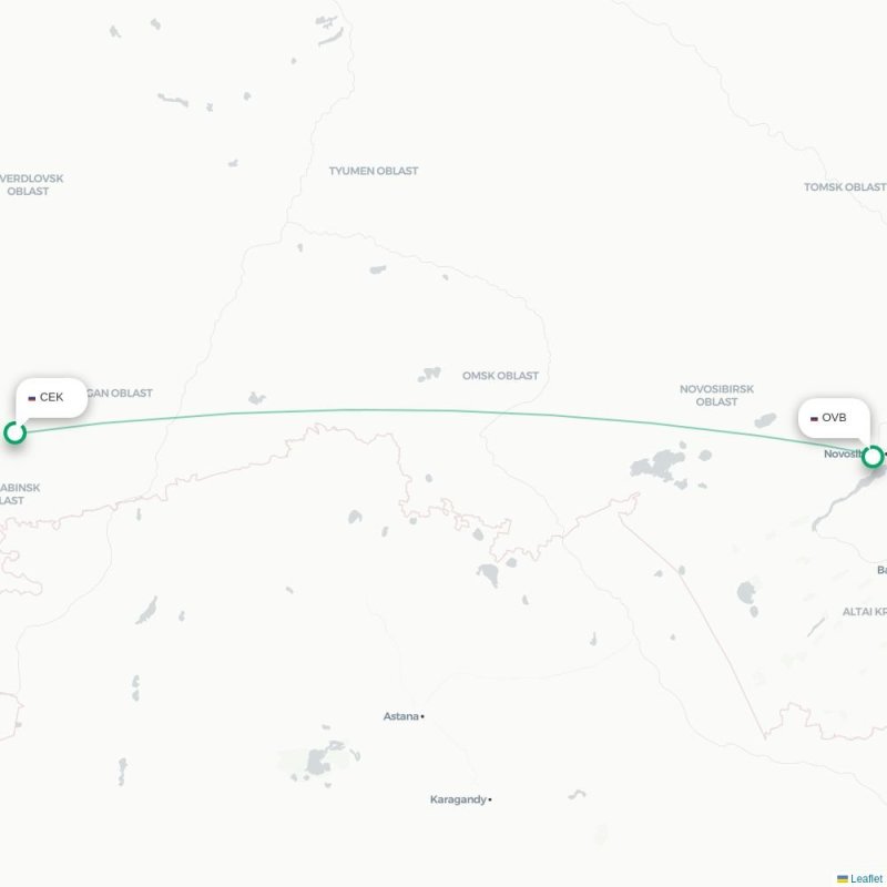 CEK - OVB route map