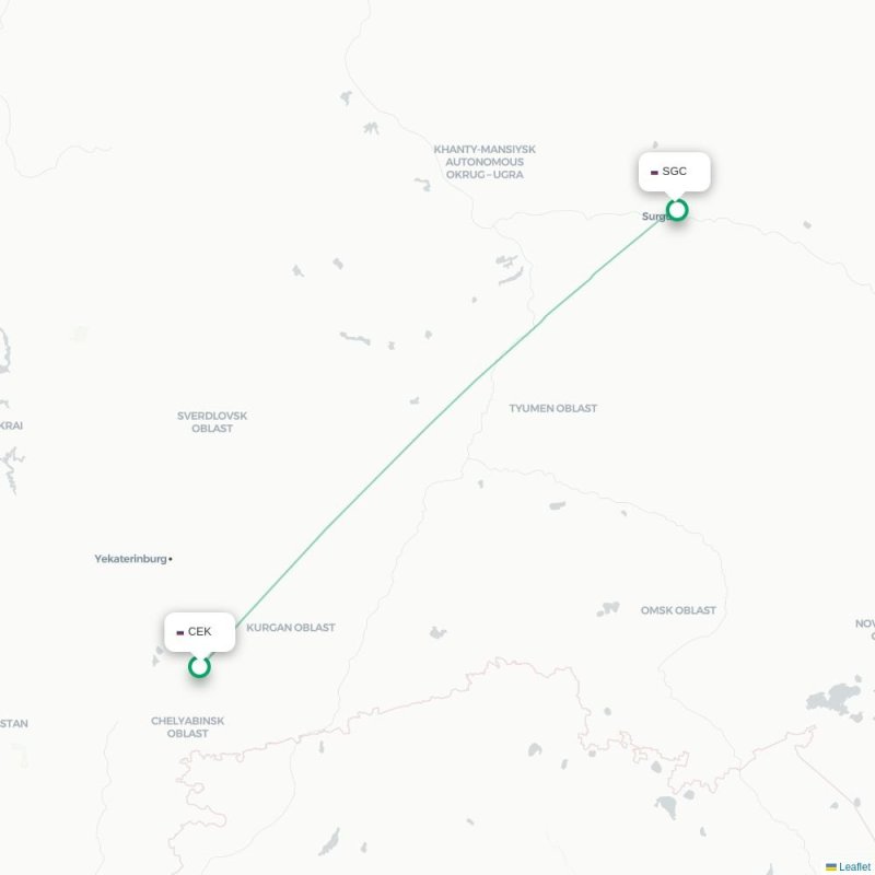 CEK - SGC route map