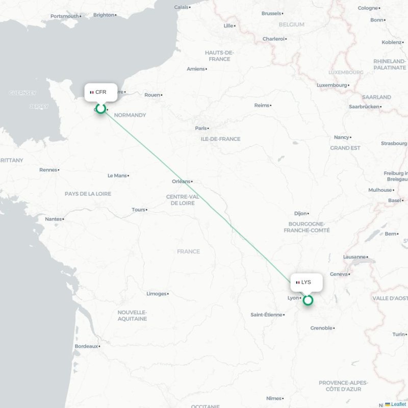 CFR - LYS route map