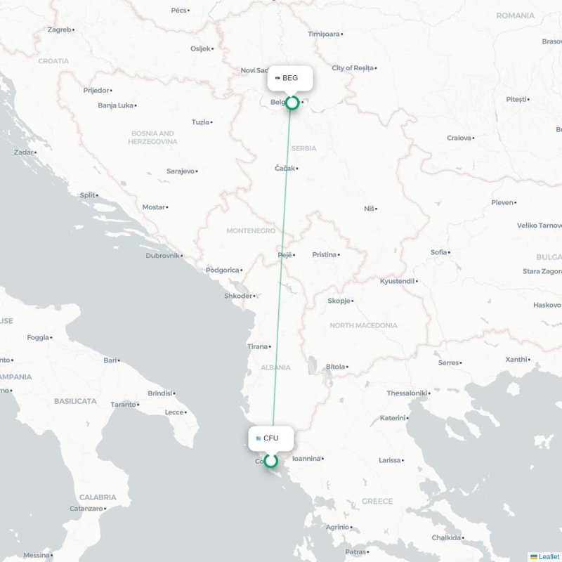 CFU - BEG route map