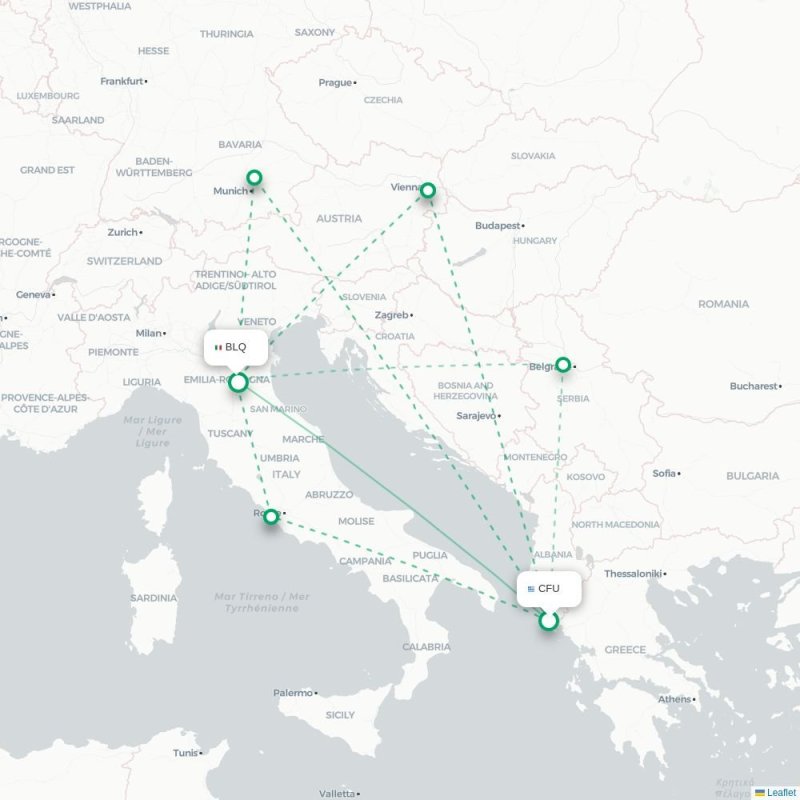 CFU - BLQ route map