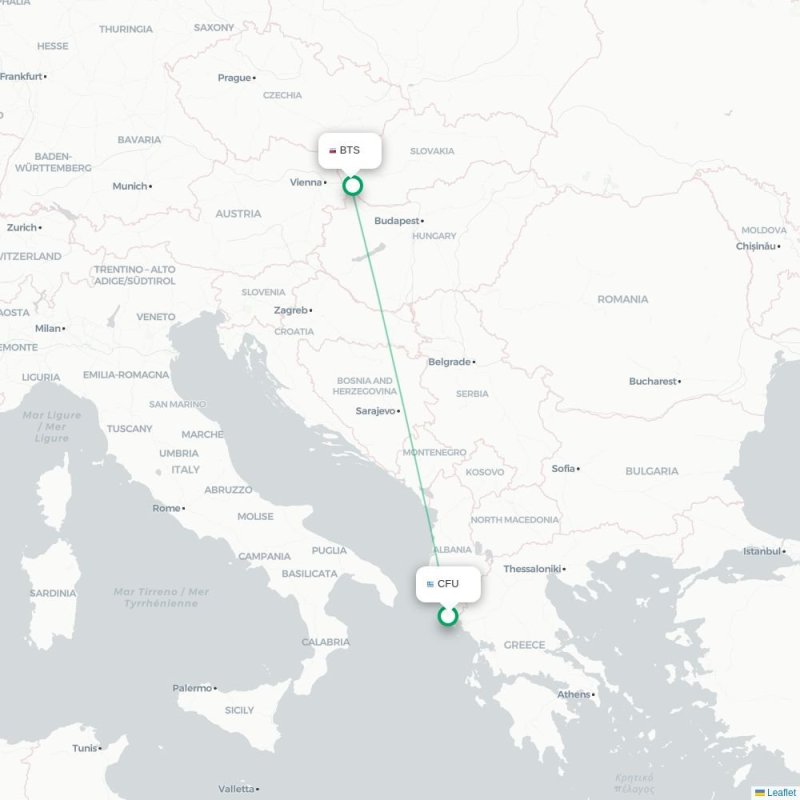CFU - BTS route map