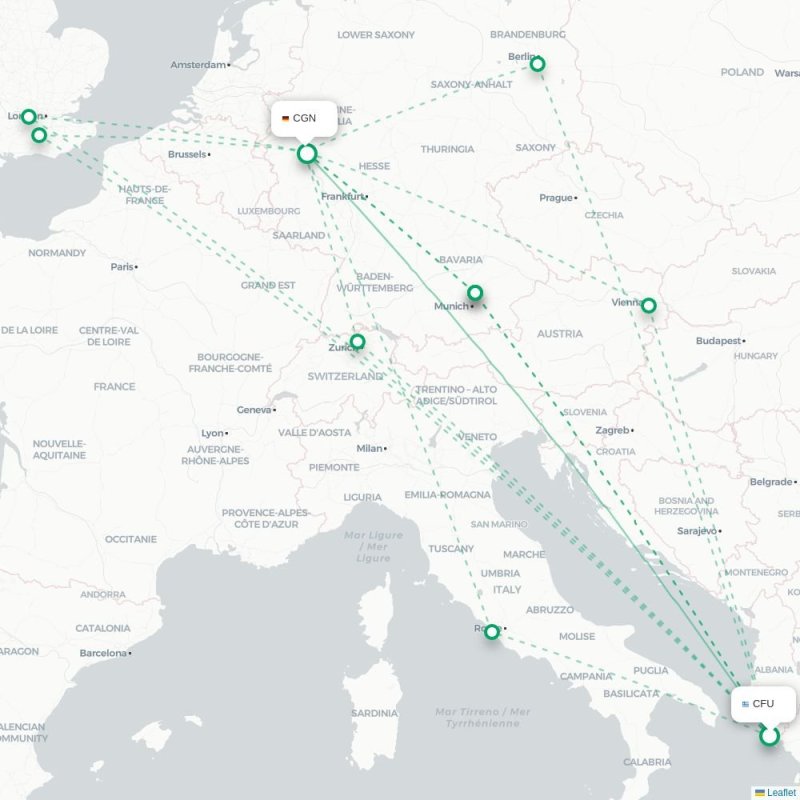 CFU - CGN route map