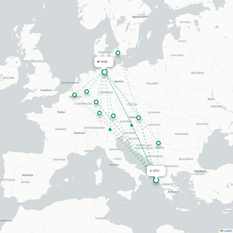 CFU - HAM route map