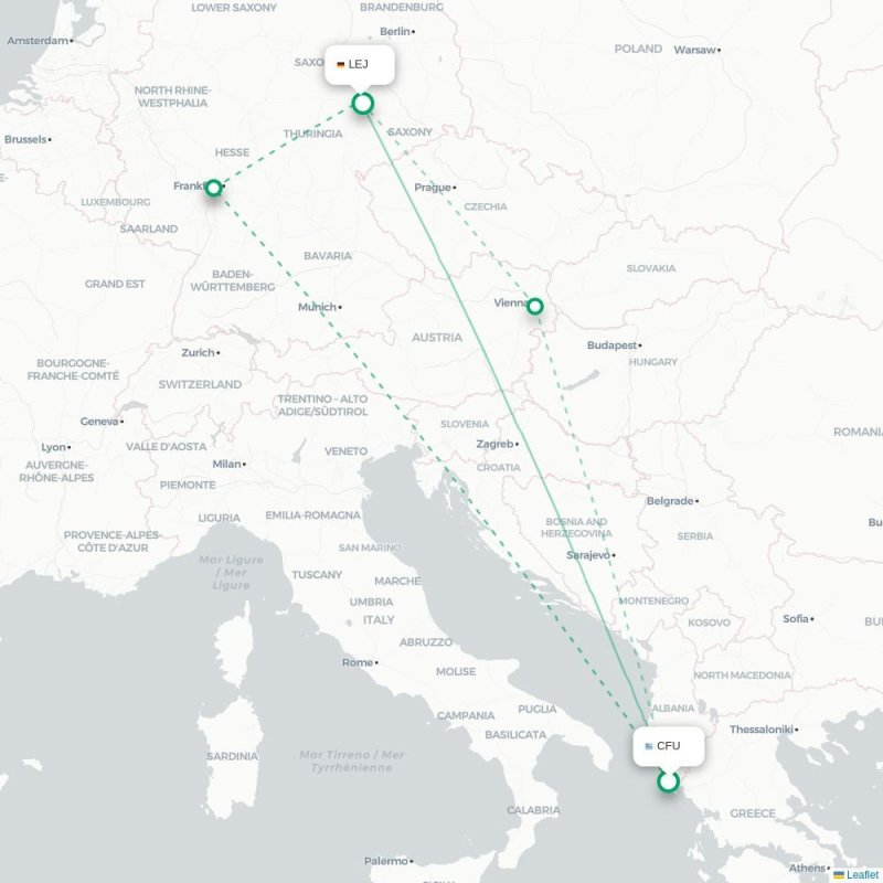 CFU - LEJ route map