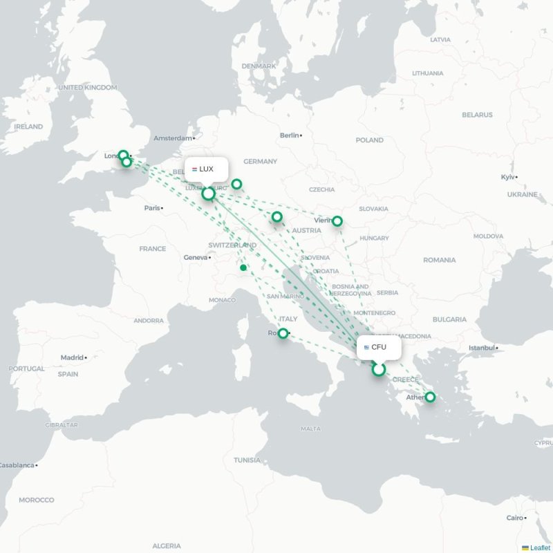 CFU - LUX route map