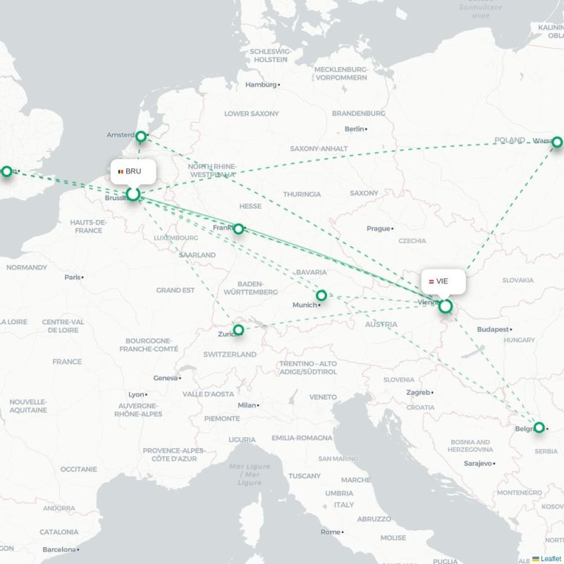 CFU - VIE route map