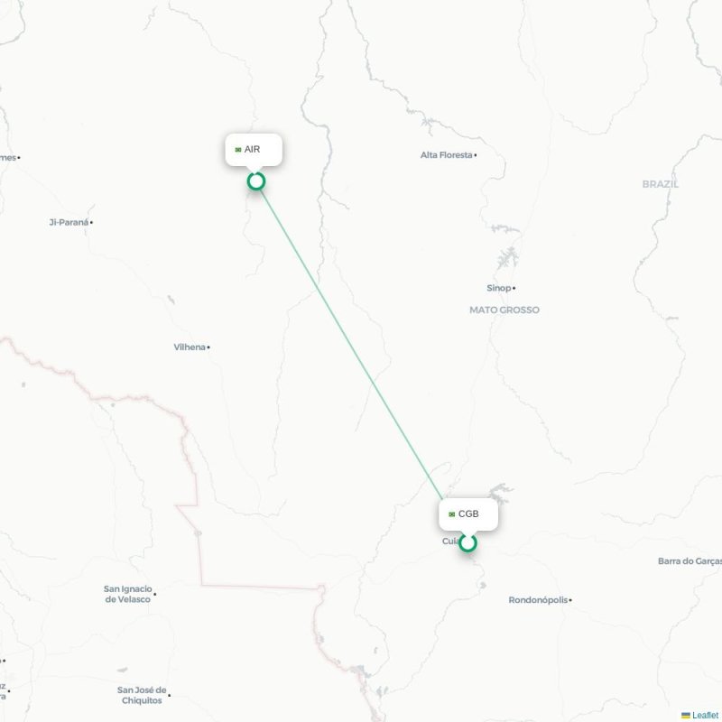 CGB - AIR route map