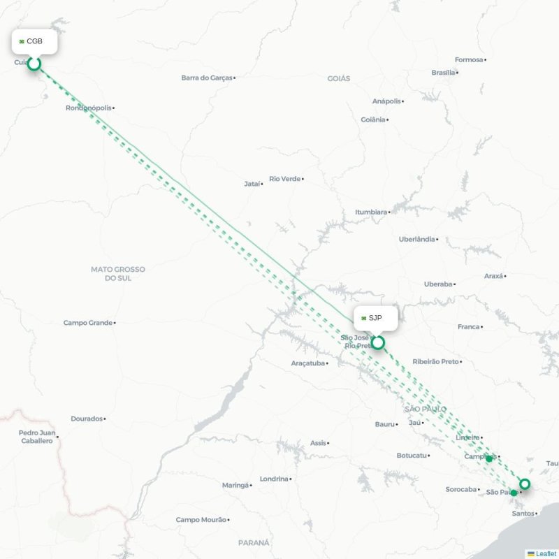 CGB - SJP route map