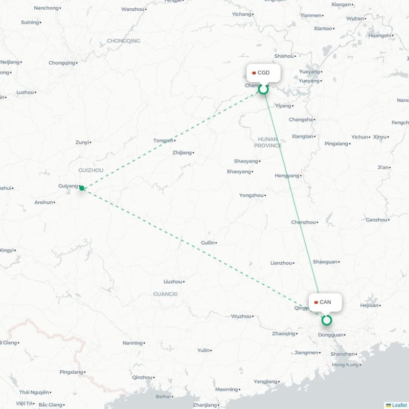 CGD - CAN route map