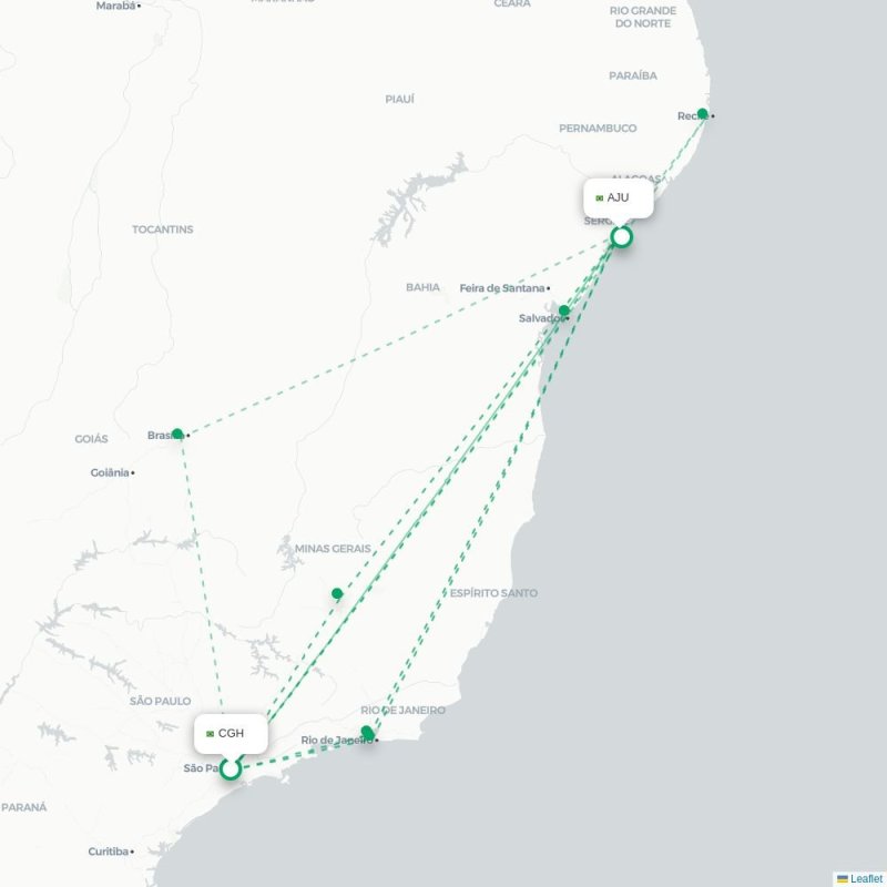 CGH - AJU route map
