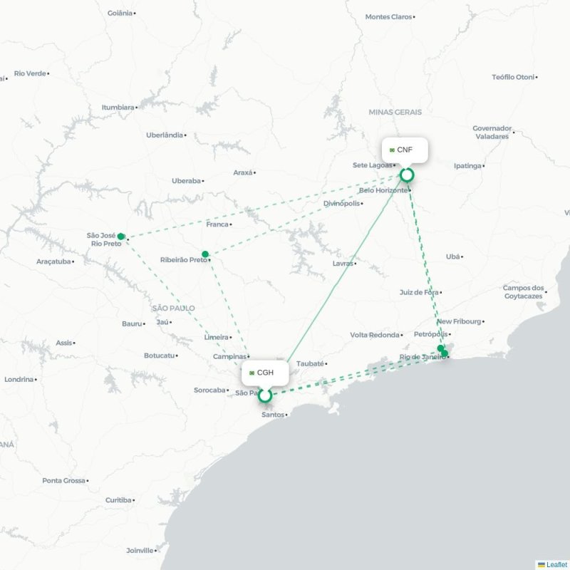 CGH - CNF route map
