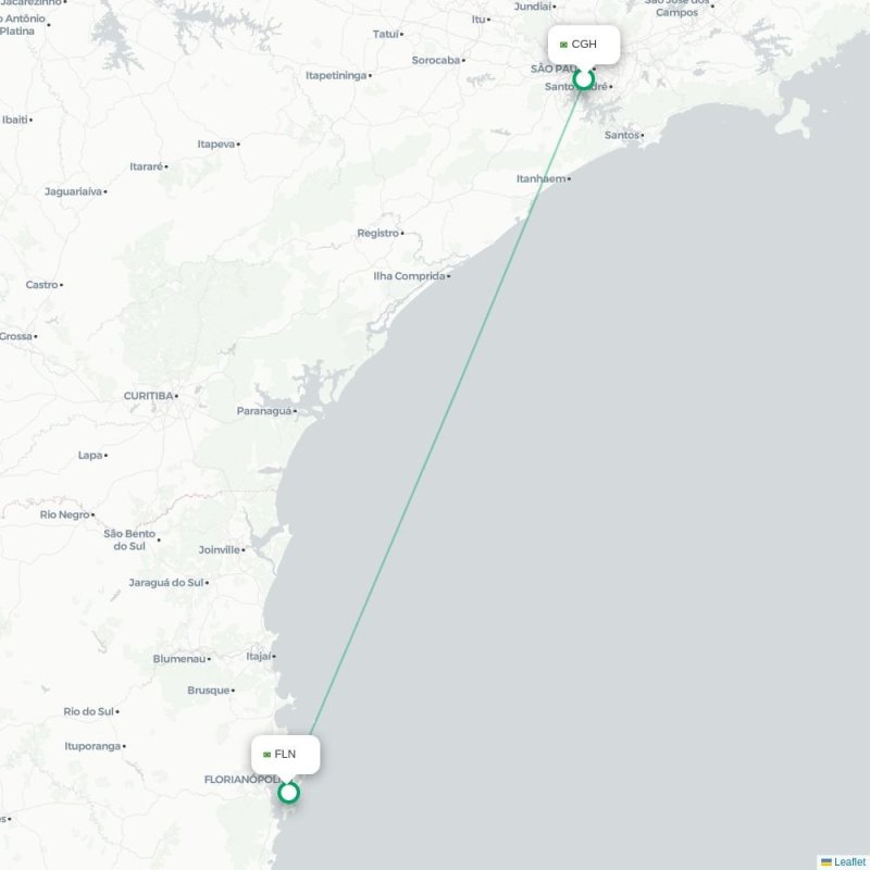 CGH - FLN route map