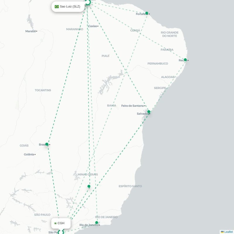 CGH - SLZ route map