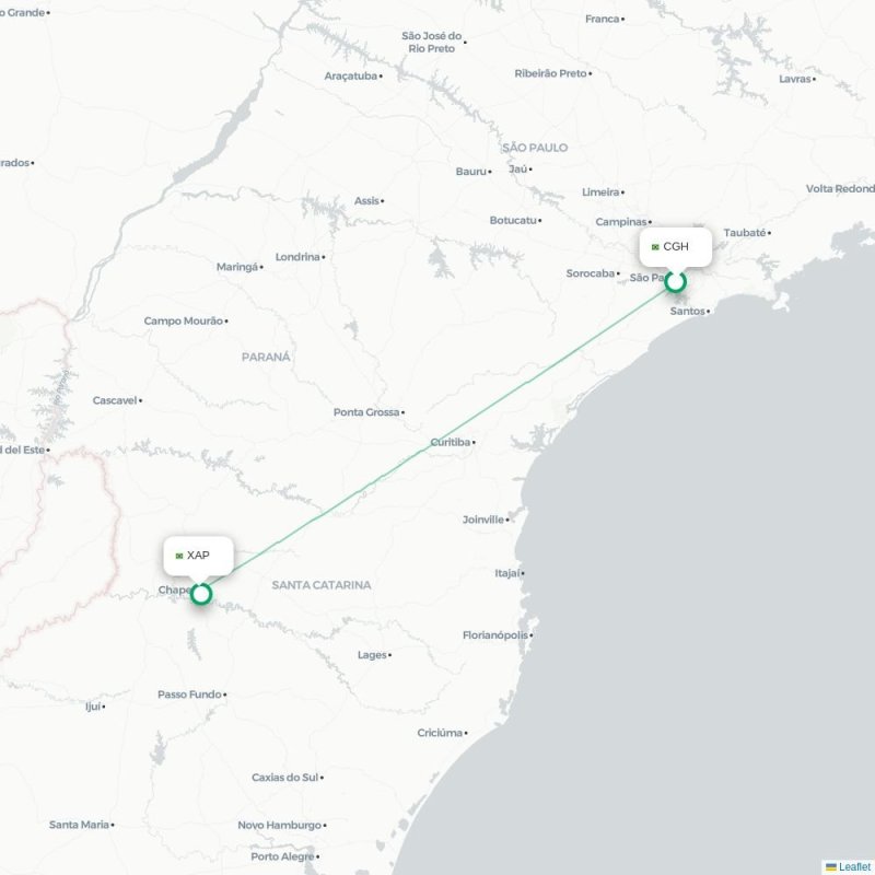 CGH - XAP route map