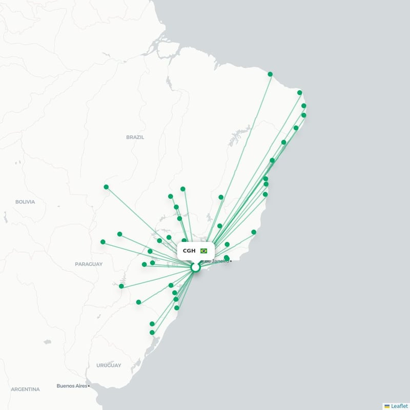 Route map Sao Paulo  CGH 