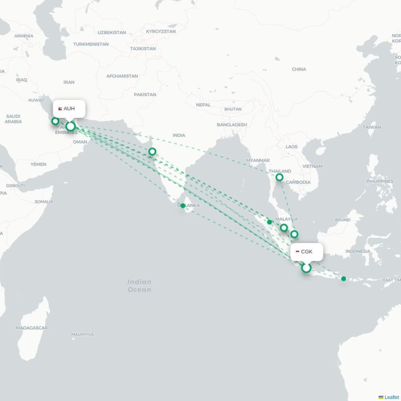 CGK - AUH route map