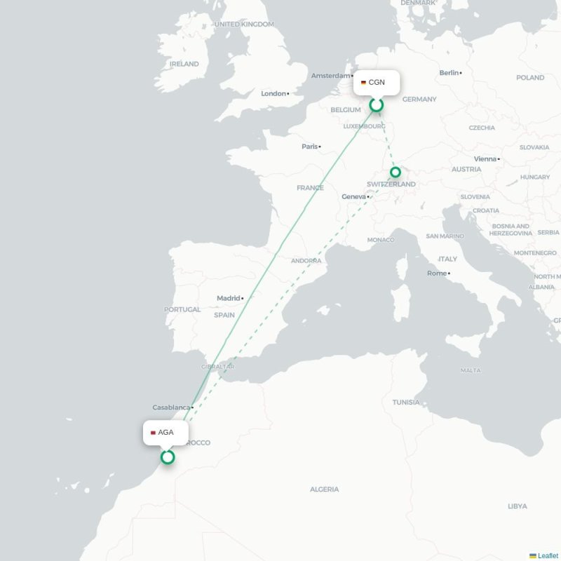 CGN - AGA route map